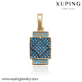 33113 Xuping moda pingente em forma de quadrado elegante 2 grama de jóias de ouro para amostra grátis